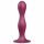 Satisfyer Double Ball-R - crveni dildo s vakumskim postoljem