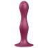 Satisfyer Double Ball-R - crveni dildo s vakumskim postoljem