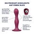 Satisfyer Double Ball-R - crveni dildo s vakumskim postoljem