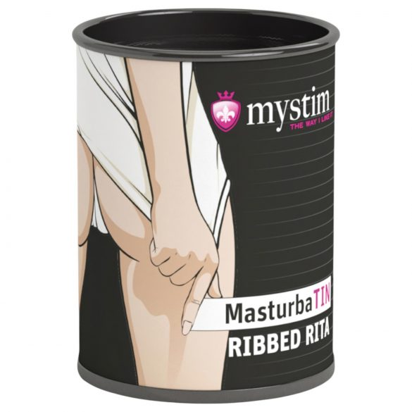 Mystim MasturbaTIN Rastegnuta Rita - rebrasti masturbator (beli)