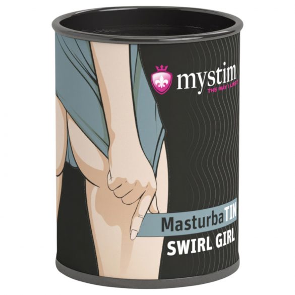 Mystim MasturbaTIN Swirl Girl - vlnitý masturbátor (bílý)