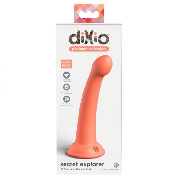 Tajni istraživač - dildo 17cm - narandžasti