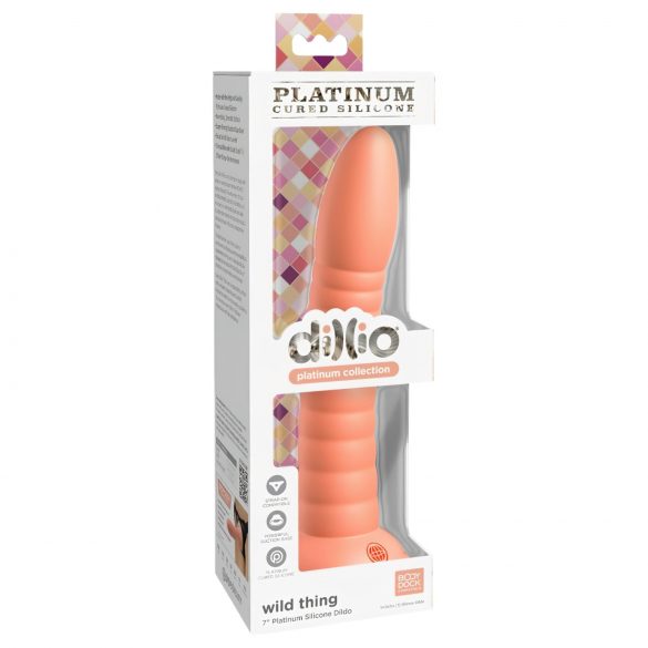 Dillio Wild Thing - rebrasti dildo (19cm) - narandžasta