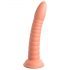 Dillio Wild Thing - přísavkový rýhovaný dildo (19 cm) - oranžový