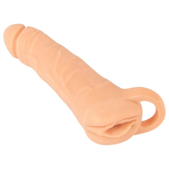 Nature Skin - 2u1 veštačka vagina i penis navlaka - 23cm (natur)