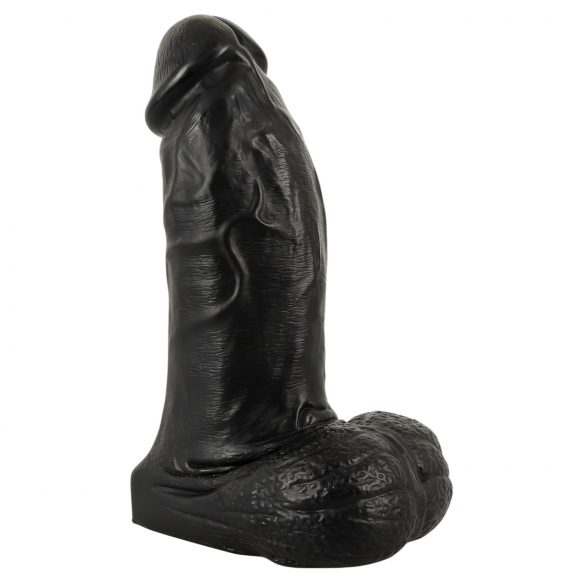 Realistixxx Veliki Džin - testikularni dildo - 22 cm (crni)