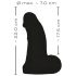 Realistixxx Real Giant - dildo s varlaty - 22 cm (černý)