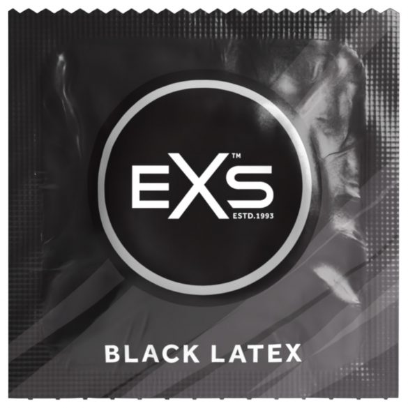 EXS Black - latexový kondom - černý (12 ks)