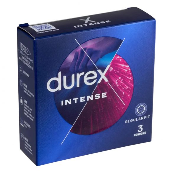 Durex Intense - rebrasti i tačkasti kondomi (3 komada)