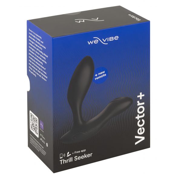 We-Vibe Vector+ - pametan crni analni vibrator sa punjivom baterijom