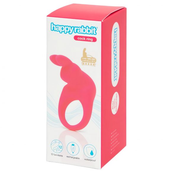 Happyrabbit Cock - vibrirajući prsten za penis (roze)