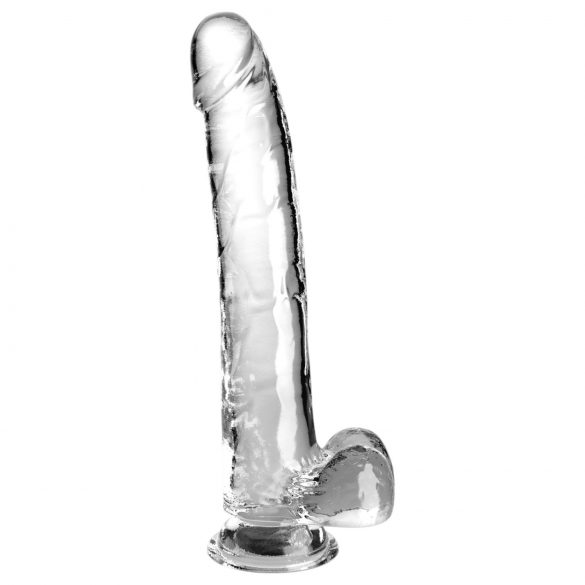 / King Cock Clear 11 - dildo sa testisima (prozirno)