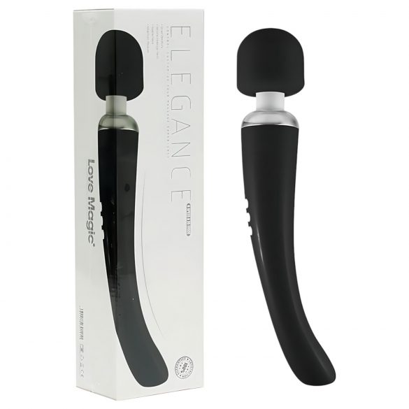 Love Magic Elegance Wand - akumulatorski masažer vibrator (crni)