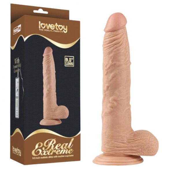 Lovetoy Real Extreme - dildó sa vakumskom bazom - 24cm