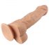 Lovetoy Real Extreme - vakuumska baza, dildo sa testisima - 23cm (naturalan)