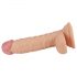 Lovetoy Real Extreme - prirodni G-tačka dildo sa testisima, 19 cm