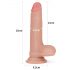 Lovetoy Natur Penis - dvostruki sloj dildoa - 18cm (prirodno)