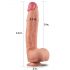 Lovetoy Pravi Dildo - Dupli Sloj 30cm (prirodno)