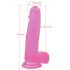 Lovetoy Jelly Studs - realistično dildo sa bazom - 20cm (roze)