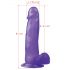 Lovetoy Jelly - Realistični dildo sa osnovom 20cm (ljubičasti)