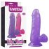 Lovetoy Jelly Studs - realistični dildo s postoljem 15cm (ljubičasti)