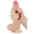 Lovetoy Sliding-Skin - dvostruki sloj dildo - 18cm (prirodna boja)