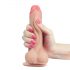 Lovetoy Sliding-Skin - dvostruki sloj dildo - 18cm (prirodna boja)