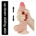 Lovetoy Sliding-Skin - dvostruki sloj dildo - 18cm (prirodna boja)