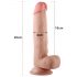 Lovetoy Sliding-Skin - dvostruki dildo - 21cm (natur)