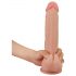 Lovetoy Sliding-Skin - dvouvrstvé přísavné dildo - 23 cm (přírodní)