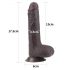 Lovetoy Sliding-Skin dvostruki dildo - 18cm (braon)