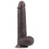 Lovetoy Sliding-Skin - dvostruki sloj dildo - 23cm (smeđi)