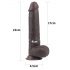 Lovetoy Sliding-Skin - dvostruki sloj dildo - 23cm (smeđi)