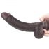 Lovetoy Sliding-Skin - dvostruki sloj dildo - 23cm (smeđi)