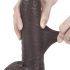 Lovetoy Sliding-Skin - dvostruki sloj dildo - 23cm (smeđi)