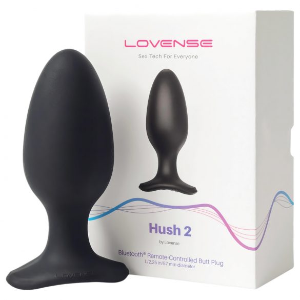 LOVENSE Hush 2 L - crni analni vibrator sa baterijom (57mm)