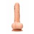 RealRock Dong 7 - prirodan dildo sa testisima (17cm) - natur