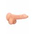 RealRock Dong 7 - prirodan dildo sa testisima (17cm) - natur