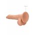 RealRock Dong 8 - prirodni dildo sa testisima (20cm) - natur boja