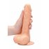 RealRock Dong 8 - prirodni dildo sa testisima (20cm) - natur boja