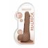 RealRock Dong 8 - realistični dildo s testisima (20cm) - tamno prirodno