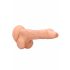 RealRock Dong 9 - realistické dildo s varlaty (23 cm) - přírodní