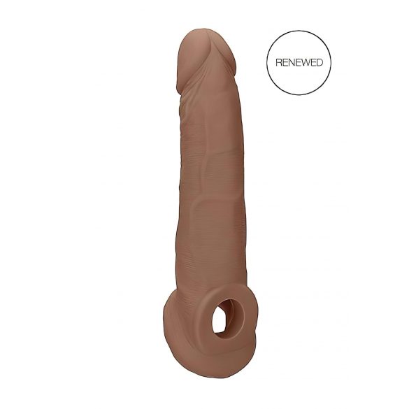 RealRock rukav za penis 21,5cm - tamno prirodno