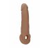 RealRock rukav za penis 21,5cm - tamno prirodno