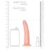 RealRock Slim - realistični dildo - 15,5cm (natur)