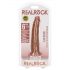 RealRock Slim - realistični dildo 15,5 cm (tamno prirodna)