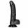 RealRock - realistični crni dildo sa postoljem - 15,5cm