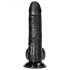 RealRock - realistični crni dildo sa postoljem - 15,5cm