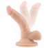 Dr. Skin 4 - Realistični dildo 12cm sa testisima i vakumom - bež