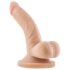 Dr. Skin 4 - Realistični dildo 12cm sa testisima i vakumom - bež